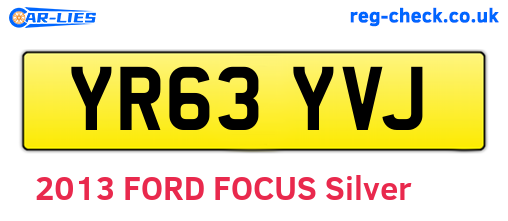 YR63YVJ are the vehicle registration plates.