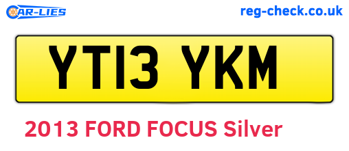 YT13YKM are the vehicle registration plates.