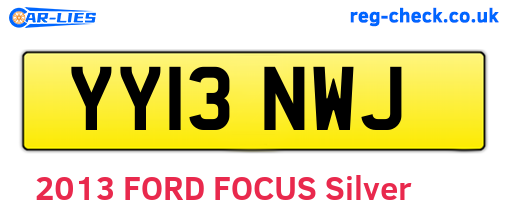 YY13NWJ are the vehicle registration plates.