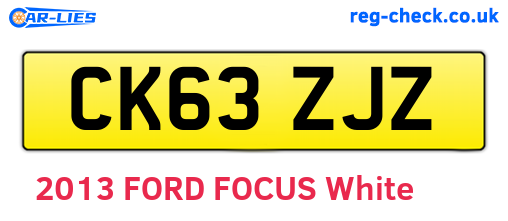 CK63ZJZ are the vehicle registration plates.