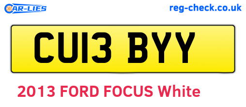 CU13BYY are the vehicle registration plates.