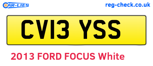 CV13YSS are the vehicle registration plates.