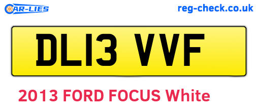 DL13VVF are the vehicle registration plates.