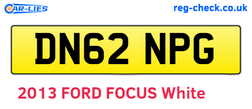 DN62NPG are the vehicle registration plates.