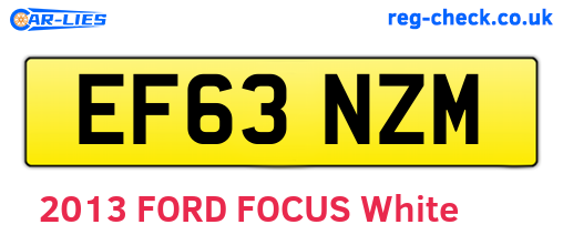 EF63NZM are the vehicle registration plates.