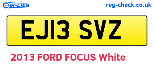 EJ13SVZ are the vehicle registration plates.