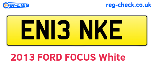 EN13NKE are the vehicle registration plates.