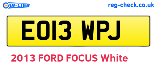 EO13WPJ are the vehicle registration plates.