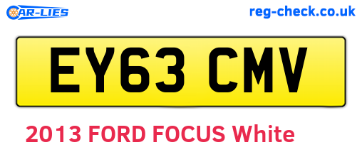 EY63CMV are the vehicle registration plates.