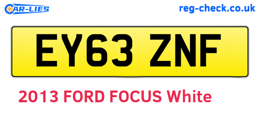 EY63ZNF are the vehicle registration plates.