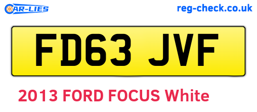 FD63JVF are the vehicle registration plates.