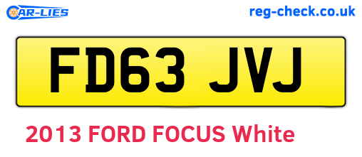 FD63JVJ are the vehicle registration plates.