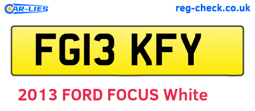 FG13KFY are the vehicle registration plates.