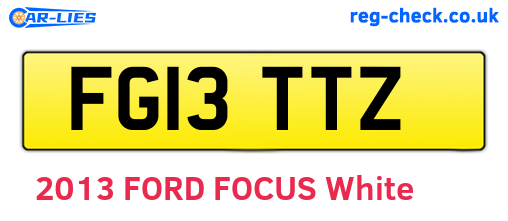 FG13TTZ are the vehicle registration plates.