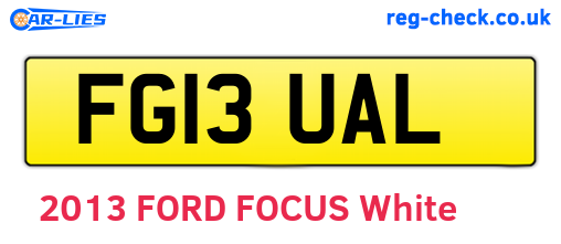 FG13UAL are the vehicle registration plates.
