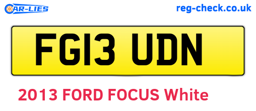 FG13UDN are the vehicle registration plates.