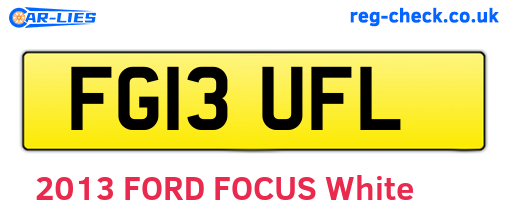 FG13UFL are the vehicle registration plates.