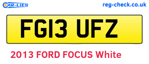 FG13UFZ are the vehicle registration plates.