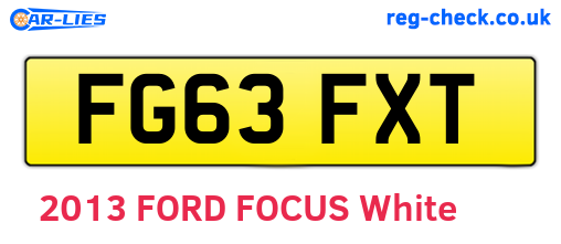 FG63FXT are the vehicle registration plates.