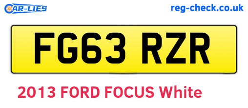FG63RZR are the vehicle registration plates.