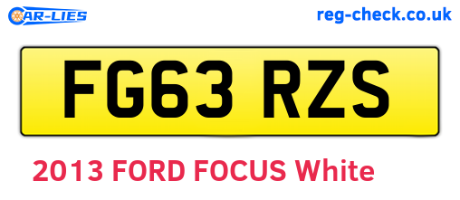 FG63RZS are the vehicle registration plates.