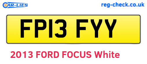 FP13FYY are the vehicle registration plates.