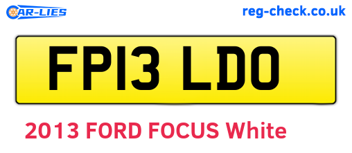 FP13LDO are the vehicle registration plates.