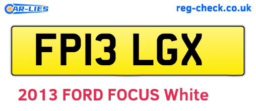 FP13LGX are the vehicle registration plates.