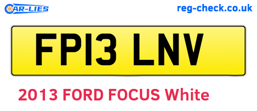 FP13LNV are the vehicle registration plates.
