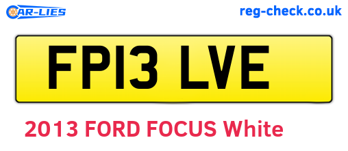 FP13LVE are the vehicle registration plates.