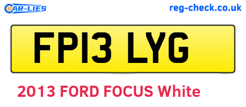 FP13LYG are the vehicle registration plates.