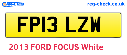 FP13LZW are the vehicle registration plates.