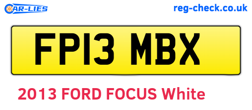 FP13MBX are the vehicle registration plates.