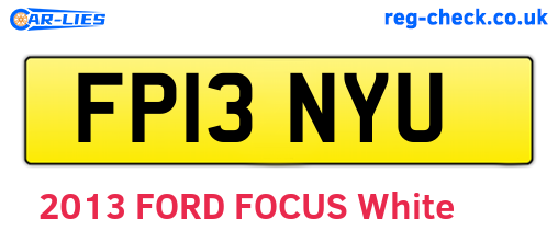 FP13NYU are the vehicle registration plates.