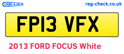 FP13VFX are the vehicle registration plates.