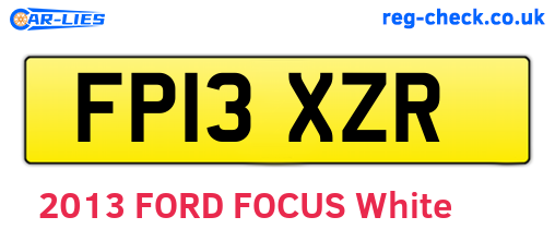 FP13XZR are the vehicle registration plates.