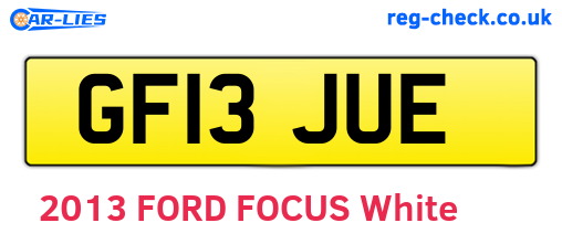 GF13JUE are the vehicle registration plates.