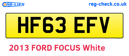 HF63EFV are the vehicle registration plates.