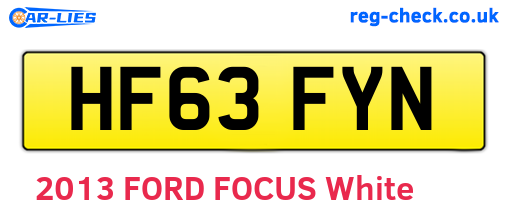 HF63FYN are the vehicle registration plates.