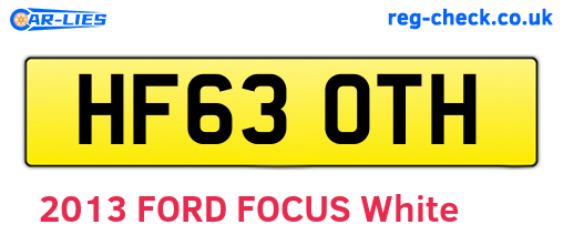 HF63OTH are the vehicle registration plates.