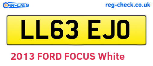 LL63EJO are the vehicle registration plates.