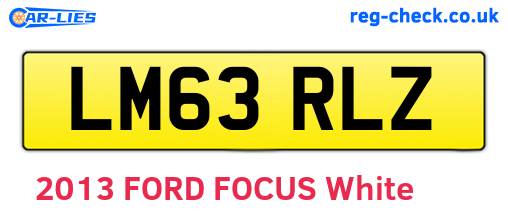 LM63RLZ are the vehicle registration plates.