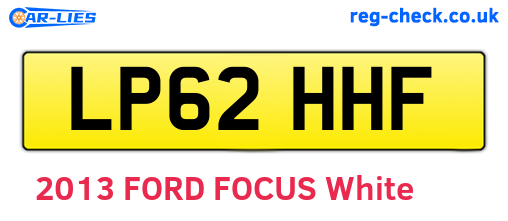 LP62HHF are the vehicle registration plates.