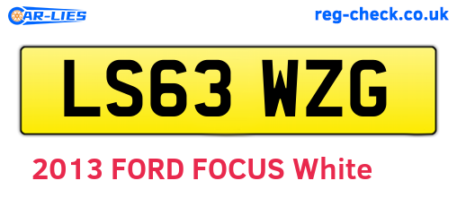LS63WZG are the vehicle registration plates.