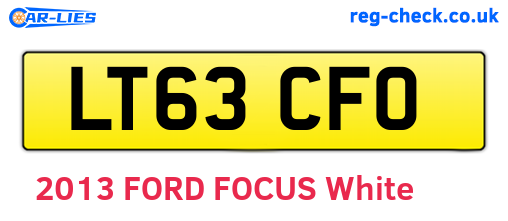 LT63CFO are the vehicle registration plates.