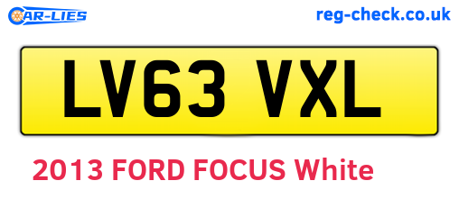 LV63VXL are the vehicle registration plates.