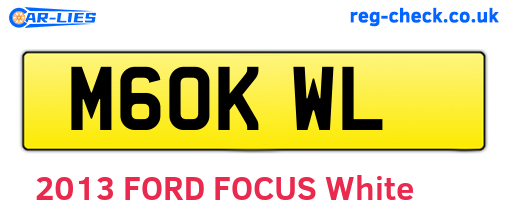 M60KWL are the vehicle registration plates.