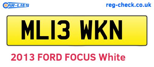 ML13WKN are the vehicle registration plates.