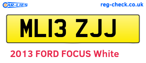 ML13ZJJ are the vehicle registration plates.
