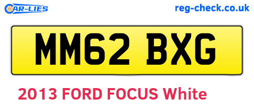 MM62BXG are the vehicle registration plates.